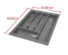 Besteckeinsatz Besteckkasten 40 cm Schubkasten grau Produktbild-Vorschau 2