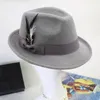 Fedora-Hut für Herren, mit Feder- und Schleifendekor, Produktbild-Vorschau 8