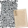 Große Malschablonen M 43x64 cm, Holz Terrazzo Retro Muster, Produktbild-Vorschau 1
