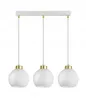 Lampa Wisząca Sufitowa Żyrandol Biała Szklane Kule White Podgląd zdjęcia produktu 1
