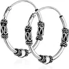 Paar 925 Sterling Silber Keltische Celtic Gothic Creolen Produktbild-Vorschau 1