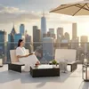 Mucola sedací souprava polyratan lounge zahradní set 2 Náhled obrázku produktu 4