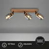 Reflektor, z drewnem, przydymione szkło, 3xE27/max.10W Podgląd zdjęcia produktu 8