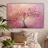 Leinwand Bilder 120x80 cm - Lebensbaum - Rosa - Gold - Produktbild-Vorschau 2