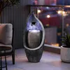 Moderner Gartenbrunnen mit LED Beleuchtung 83 cm Produktbild-Vorschau 3