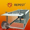A rat is shown next to a metal live trap with the brand name 'REPEST' and a logo. Voir les images du produit