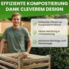Moderner Komposter aus Lärchenholz Massivholz Produktbild-Vorschau 2