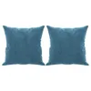 vidaXL 2-Sitzer-Sofa mit Zierkissen Blau 120 cm Samt Produktbild-Vorschau 4