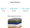 Ręcznik SOFT 70x140 cm kremowy, 100% bawełna Podgląd zdjęcia produktu 4