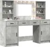 A vanity table with a mirror and lights, set against a neutral background. Podgląd zdjęcia produktu