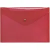 Foldersys Sichttasche A5 Druckknopf Transparent rot Produktbild-Vorschau 1