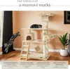 tectake® Marcel drapak 141 cm ze schodkami, sznurkiem do Podgląd zdjęcia produktu 6