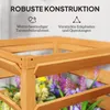 Outsunny Hochbeet Pflanzkasten mit Rankgitter, Spalier Produktbild-Vorschau 4