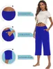 ASKSA Damen 3/4 Hose Caprihose Weites Freizeithosen Produktbild-Vorschau 5