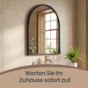 SONGMICS Wandspiegel, gewölbter Spiegel, Aluminiumrahmen, Produktbild-Vorschau 8