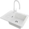 PRIMAGRAN Granitspüle Weiß 55x44cm, Spülbecken 1 Becken + Produktbild-Vorschau 1