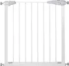 A white baby gate is shown against a white background. Voir les images du produit
