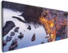 Wallario Premium Leinwandbild Hafen bei Nacht - Italien Produktbild-Vorschau 1