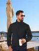 Herren Pullover Waffelstrick Rollkragen Langarm Produktbild-Vorschau 2