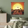 MuchoWow® Wandteppich Wandbehang Dino - Sonne - Natur - Produktbild-Vorschau 4