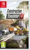 The image is a video game box cover for Construction Simulator 4 on Nintendo Switch. It features construction vehicles and a building site. Produktbild-Vorschau