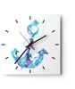Wanduhr - Quadrat - Glasuhr - Korallen Quallen Anker Seil - Produktbild-Vorschau 1