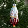 BRUBAKER Rakete Weihnachtskugel aus Glas - Handbemalt - Produktbild-Vorschau 2