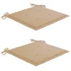 Gartenstühle 2 Stk. mit Beige Kissen Massivholz Teak Produktbild-Vorschau 5