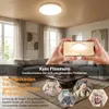 A living room scene with a ceiling light, and a hand holding a phone showing the light. Anteprima dell’immagine prodotto