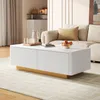 Merax Couchtisch mit 2 Schubladen und geriffelter Front, Produktbild-Vorschau 2