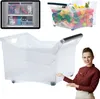 Boîte de rangement en plastique avec poignées et roulettes Voir les images du produit 24