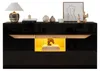 LED-Sideboard - 140x40x70 cm, Schwarz und Holzfarbe - Produktbild-Vorschau 13