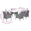 The Living Store 7-tlg. Garten-Essgruppe mit Kissen Beige Produktbild-Vorschau 8