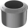 A gray PVC pipe fitting with embossed text on its rim. Podgląd zdjęcia produktu