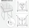 An illustration showing the assembly of a chair, with a close-up of a leveling foot. Podgląd zdjęcia produktu