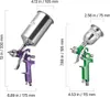 VEVOR 3-tlg. Farbsprüh-Set, Lackierpistole, Spritzpistole Produktbild-Vorschau 8