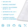 A list of features for vacuum seal bags with icons at the bottom. Produktbild-Vorschau