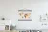 MuchoWow® Textilposter Weltkarte - Gold - Muster - Kinder - Produktbild-Vorschau 2