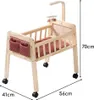 howa Lit de poupée en bois "grace" avec roulettes, mobile, Voir les images du produit 6
