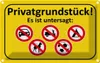 vianmo Blechschild 12x18 cm Privatgrundstück Es ist Produktbild-Vorschau 1