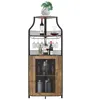 Armoire à vin d'angle avec étagère à vin amovible Armoire Voir les images du produit 1