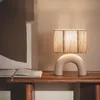 LED Tischlampe aus Keramik und Naturseil Callie Beige Produktbild-Vorschau 2