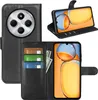 A collage of a black leather phone case with card slots and a phone screen. Náhled obrázku produktu