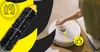 A close-up of a vacuum cleaner brush and a person's hand interacting with a robot vacuum cleaner. Voir les images du produit