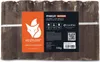 A package of wood briquettes with a label. Produktbild-Vorschau