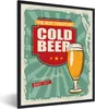 MuchoWow® MuchoWow® Gerahmtes Poster Mannshöhle - Bier - Produktbild-Vorschau 1