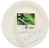 100 tanierov, kartón "pure" okrúhly Ø 23 cm biely Náhľad obrázku produktu 3