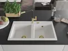 Mexen Hektor Granitspüle 2-Becken 800 x 480 mm, weiß, Produktbild-Vorschau 3