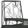 vidaXL Baumbank 4-Sitzanzahl 160 x 80 x 89 cm Stahl Schwarz Produktbild-Vorschau 4