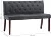 vidaXL Sitzbank 120 cm Grau Wildleder-Optik Produktbild-Vorschau 7